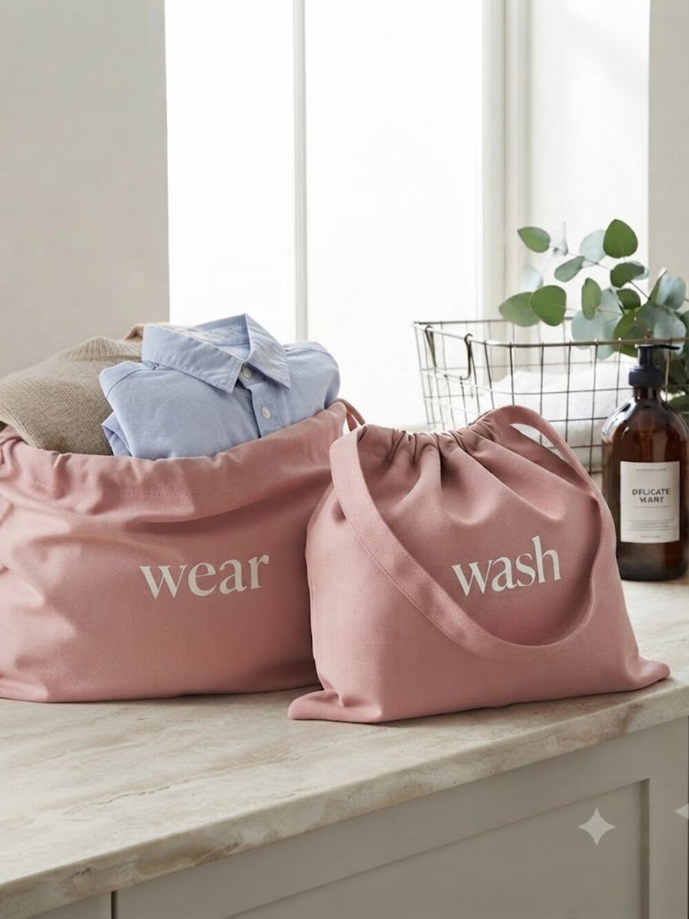 Hanky Panky Travel Bag Set Laundry Packing Organizing bags Light Pink